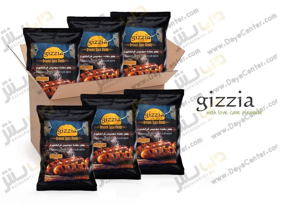 طعم دهنده سوسیس فرانکفورتر گیزیا کارتن 25 عددی