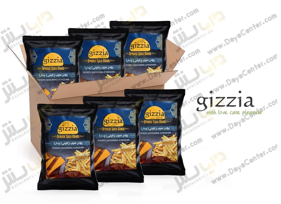 ادویه سیب زمینی چدار گیزیا کارتن 25 عددی