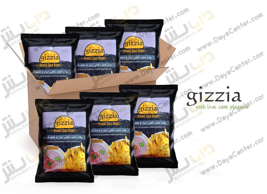 ادویه سیب زمینی پیاز و جعفری گیزیا کارتن 25 عددی