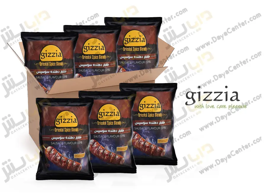 ادویه طعم دهنده سوسیس گیزیا کارتن 25 عددی