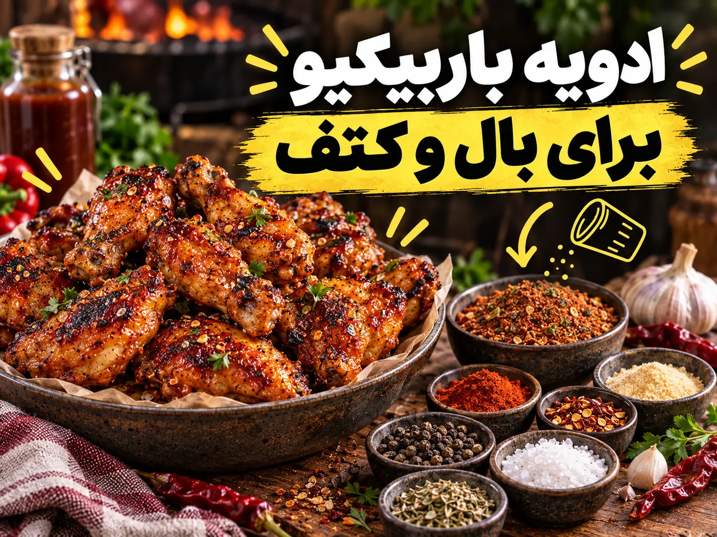 در حال حاضر در حال تماشای این مورد هستید ادویه باربیکیو برای بال و کتف